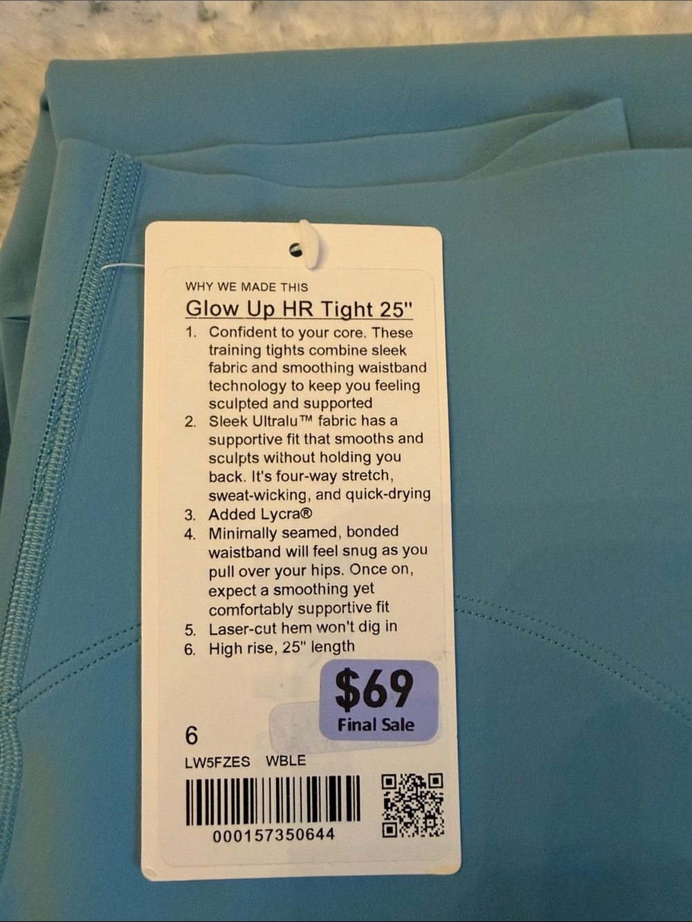 Glow Up HR Tight 25" Light Blue